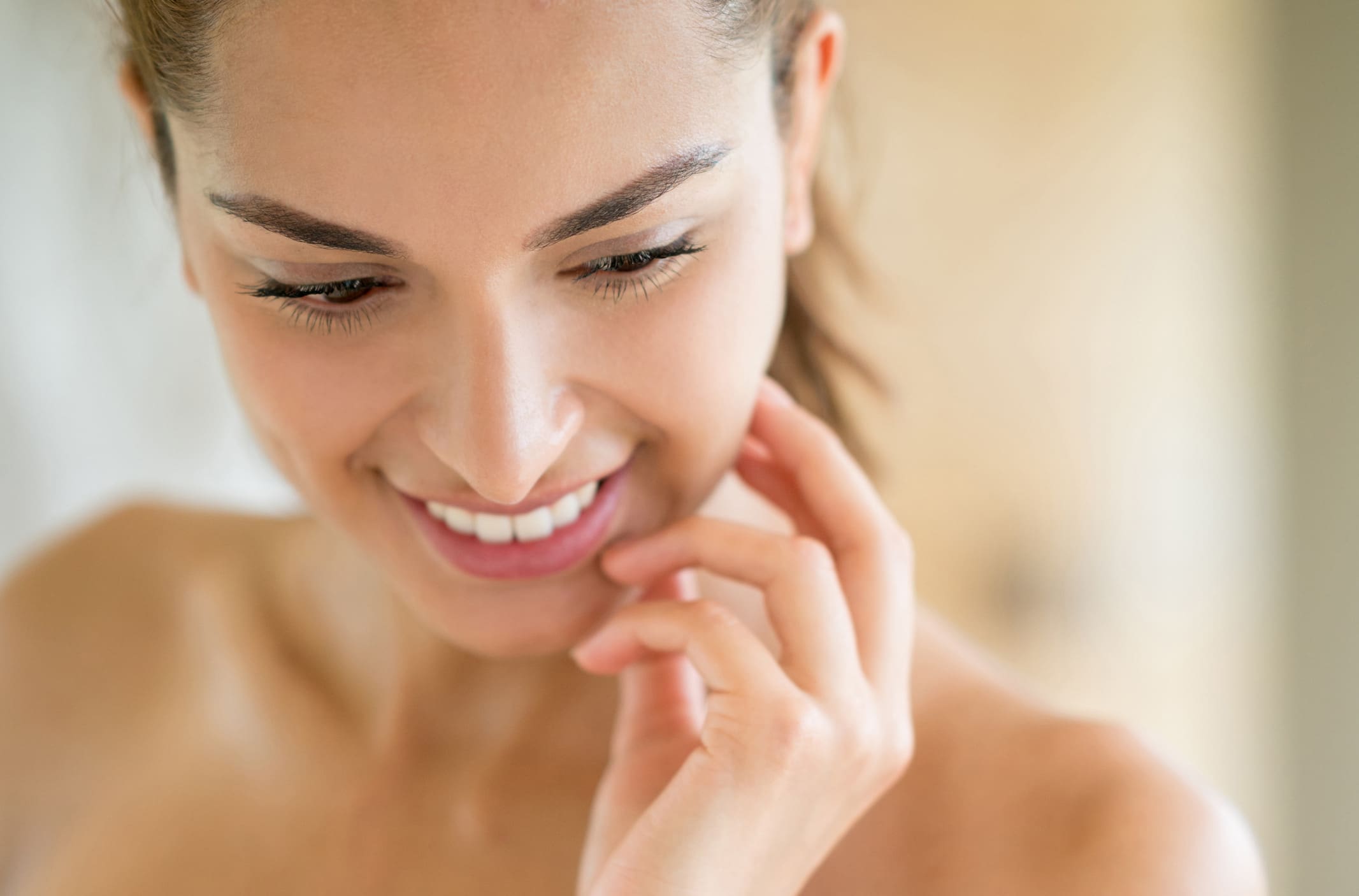 Beauty portrait of a woman in the bathroom Dermal Fillers and Injectables in Charleston County, SC